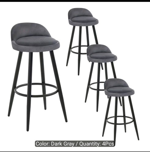 Pcs velvet bar stools - 1,