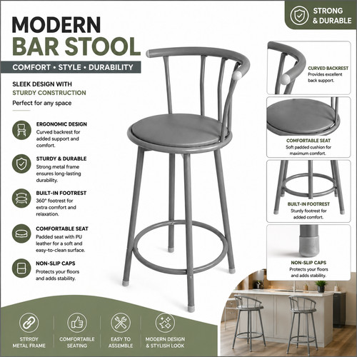 Breakfast swivel bar stool - breakfast,