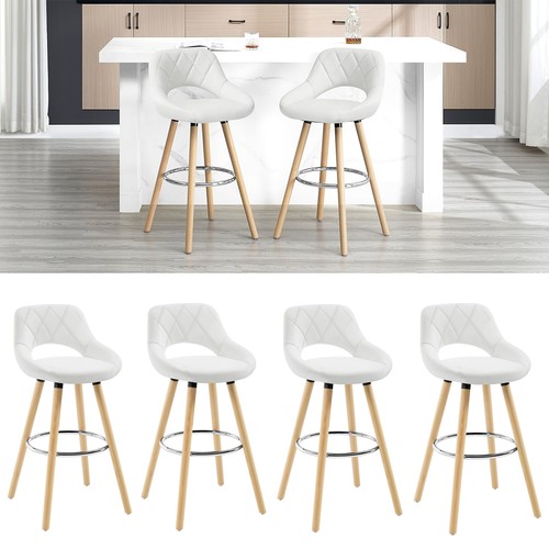 Woltu white bar - white, stools