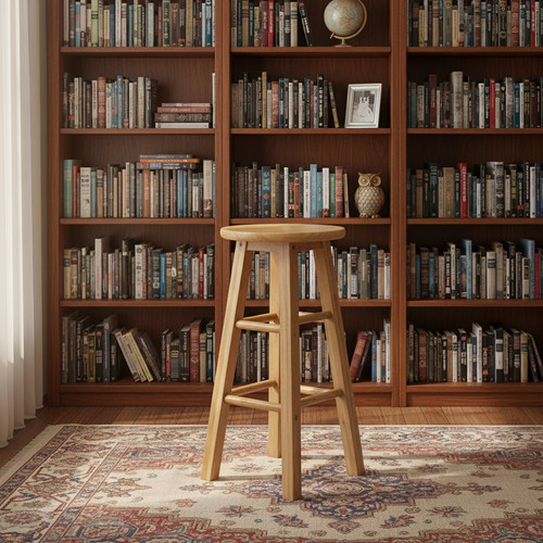 Wooden bar stool home - home, kitchen
