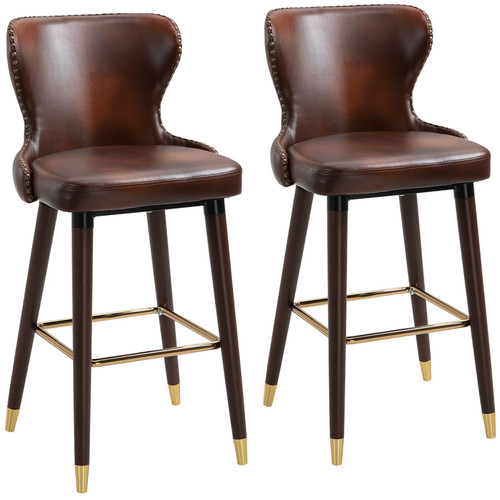 Set bar stools pu leather - stools,