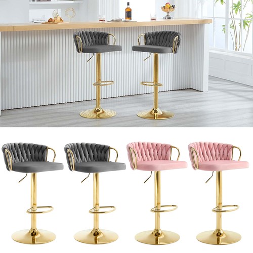 Woltu velvet bar stools - bar,