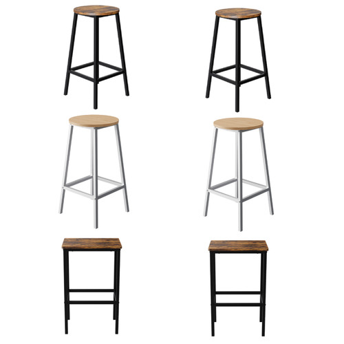 2pcs wooden seat stool - 2pcs,