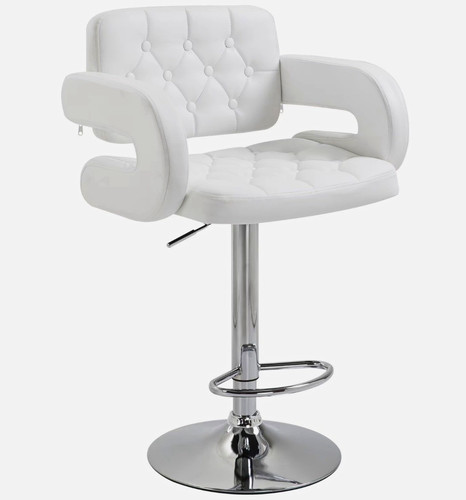 Adjustable bar stool white - adjustable,