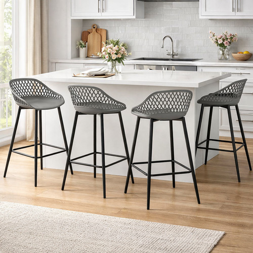 Bar stools set ergonomic - 4,